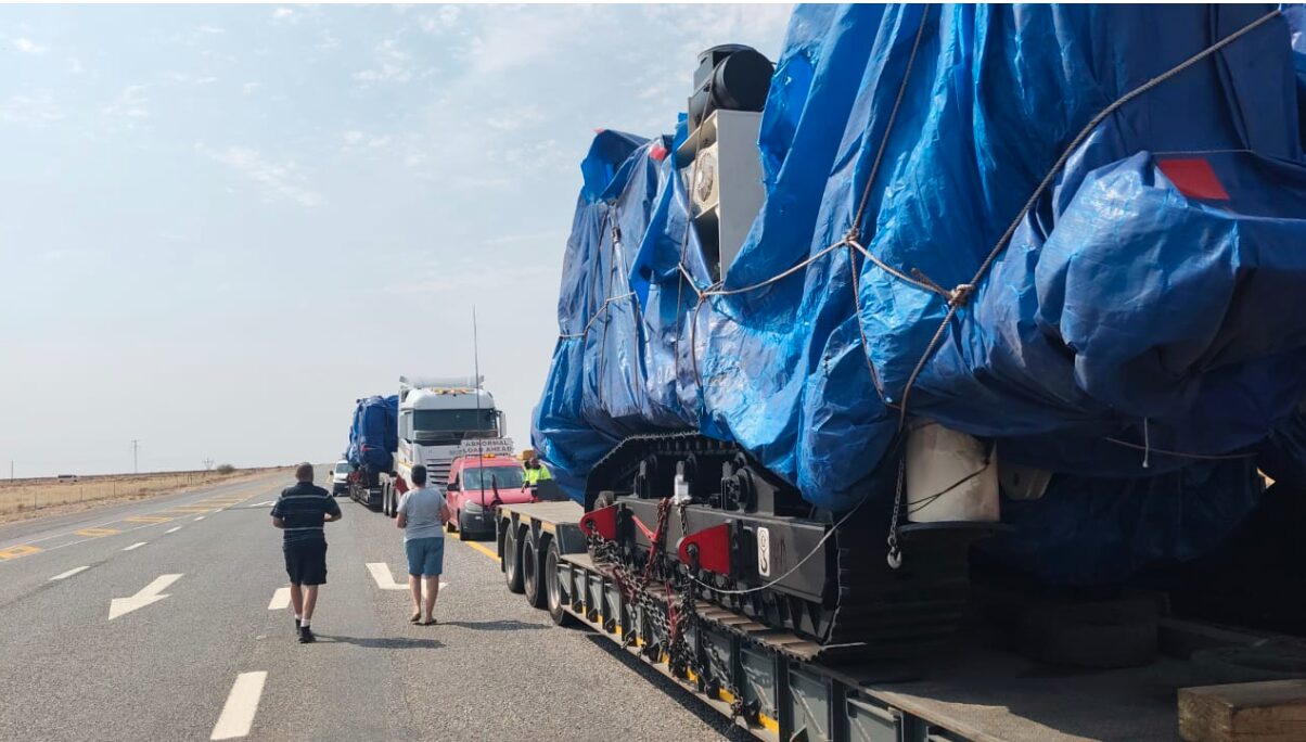 Nsimbi mining equipment heavy-lift transport